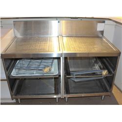 PAIR OF STAINLESS STEEL STORAGE CABINET W/