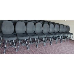 LOT OF 10 BLACK FABRIC CASINO CHAIRS