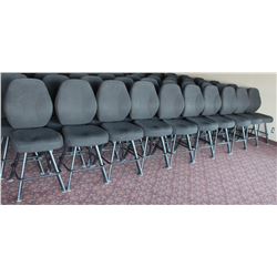 LOT OF 10 BLACK FABRIC CASINO CHAIRS