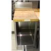 Image 1 : STAINLESS STEEL CABINET W/ BUTCHER BLOCK TOP