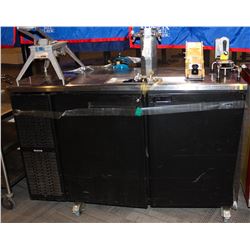 PERLICK 2 DOOR BACK BAR COOLER W/ DUAL KEG TAPS