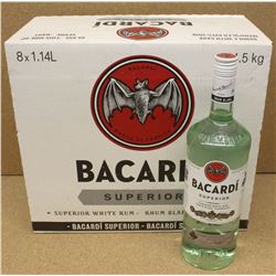 8 BOTTLES OF BACARDI SUPERIOR WHITE RUM