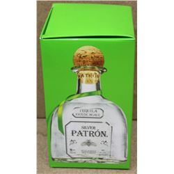 BOTTLE OF SILVER PATRON TEQUILA