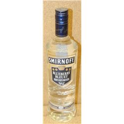 BOTTLE OF SMIRNOFF BLUEBERRY VODKA