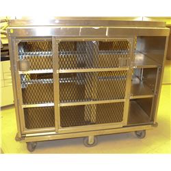 HEAVY DUTY STAINLESS STEEL LOCKING MONEY CART