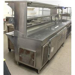 FOUR WELL ELECTRIC STEAM TABLE W/ 7 DRAWER