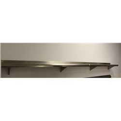 138" X 12" STAINLESS STEEL WALL SHELF
