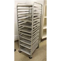 20 SLOT ALUMINUM BUN RACK W/ 10 PANS