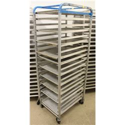20 SLOT ALUMINUM BUN RACK W/ 10 PANS