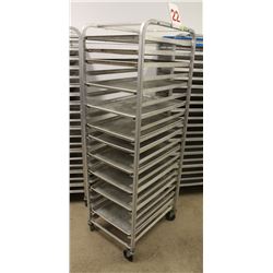 20 SLOT ALUMINUM BUN RACK W/ 10 PANS