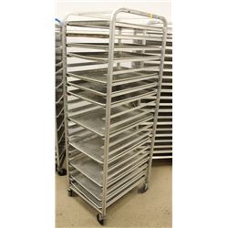 20 SLOT ALUMINUM BUN RACK W/ 10 PANS