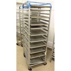 20 SLOT ALUMINUM BUN RACK W/ 10 PANS