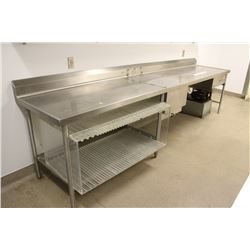 STAINLESS STEEL TABLES W/ BOTTOM SHELF &