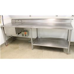 S/S TABLE W/ BOTTOM SHELF