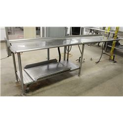 STAINLESS STEEL RUNOFF W/ BOTTOM SHELF