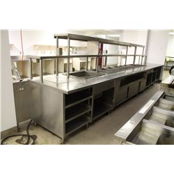 STAINLESS STEEL 8 WELL HOT SERVING LINE