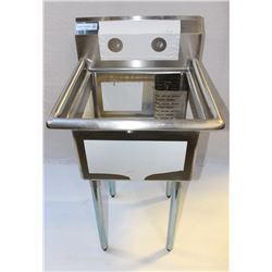 STAINLESS STEEL SINK 1 TUB 18" X18" X11"