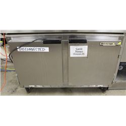 BEVERAGE AIR 2 DOOR S/S UNDERCOUNTER FREEZER