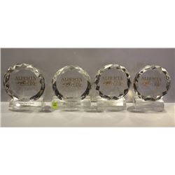 4 ALBERTA FALL CLASSIC GLASS TROPHIES