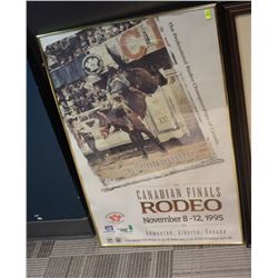 FRAMED CANADIAN FINALS RODEO POSTER