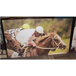 JOCKEY AND HORSE CLOSE UP POSTER