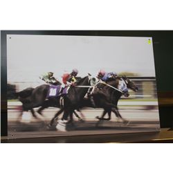 4 JOCKEY ACTION SHOT MOUNTED POSTER