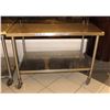 Image 1 : STAINLESS STEEL TABLE ON CASTORS