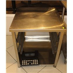 STAINLESS STEEL EQUIPMENT STAND W/ SLOTTED DRAWERS
