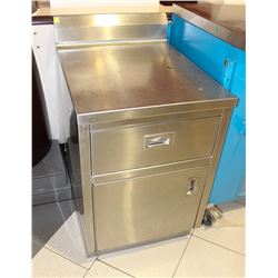 STAINLESS STEEL 2 DRAWER STORAGE CABINET