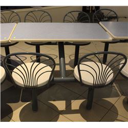 INDOOR/OUTDOOR 4 SEAT CLUSTER TABLE