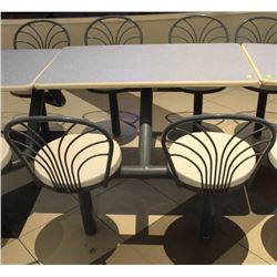 INDOOR/OUTDOOR 4 SEAT CLUSTER TABLE