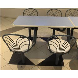 INDOOR/OUTDOOR 4 SEAT CLUSTER TABLE