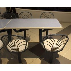 INDOOR/OUTDOOR 4 SEAT CLUSTER TABLE