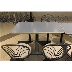 INDOOR/OUTDOOR 4 SEAT CLUSTER TABLE