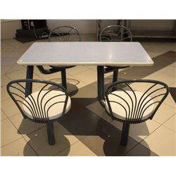 INDOOR/OUTDOOR 4 SEAT CLUSTER TABLE