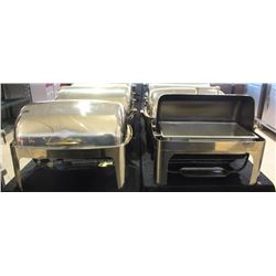 LOT OF 2 ROLLING TOP CHAFING DISHES