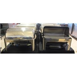 LOT OF 2 ROLLING TOP CHAFING DISHES