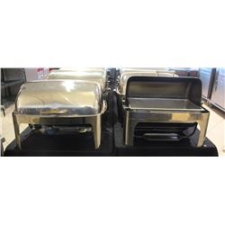 LOT OF 2 ROLLING TOP CHAFING DISHES
