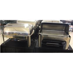 LOT OF 2 ROLLING TOP CHAFING DISHES
