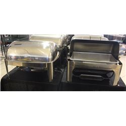 LOT OF 2 ROLLING TOP CHAFING DISHES