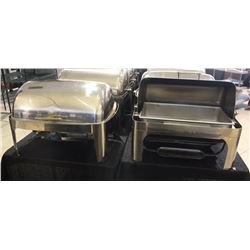 LOT OF 2 ROLLING TOP CHAFING DISHES
