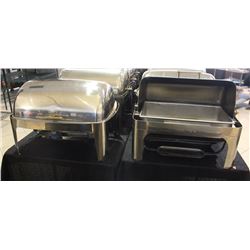 LOT OF 2 ROLLING TOP CHAFING DISHES