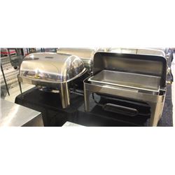 LOT OF 2 ROLLING TOP CHAFING DISHES