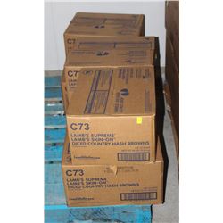 6 BOXES OF DICED CUT COUNTRY HASH BROWNS