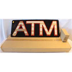 2 NEW ATM SIGNS W/ POWER MODULES