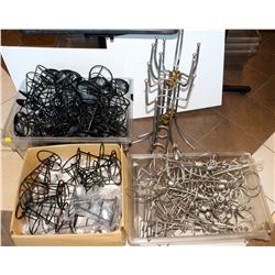 3 TUBS OF ASSORTED TABLETOP HOLDERS