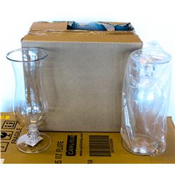 CASE OF NEW CLEAR PLASTIC 15 OZ FLUTE-STYLE
