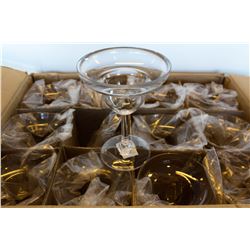 CASE OF NEW CLEAR PLASTIC MARGARITA CUPS, 24 OZ