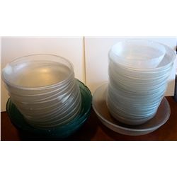 LOT 36 VARIOUS SIZED-PLASTIC BUFFET SERVING BOWLS