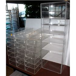 LARGE LOT OF 20 CLEAR ACRYLIC 5-SLOT ORGANIZERS